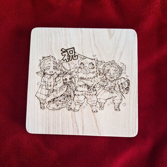 Chibi Demon Slayer Coaster Scene 1