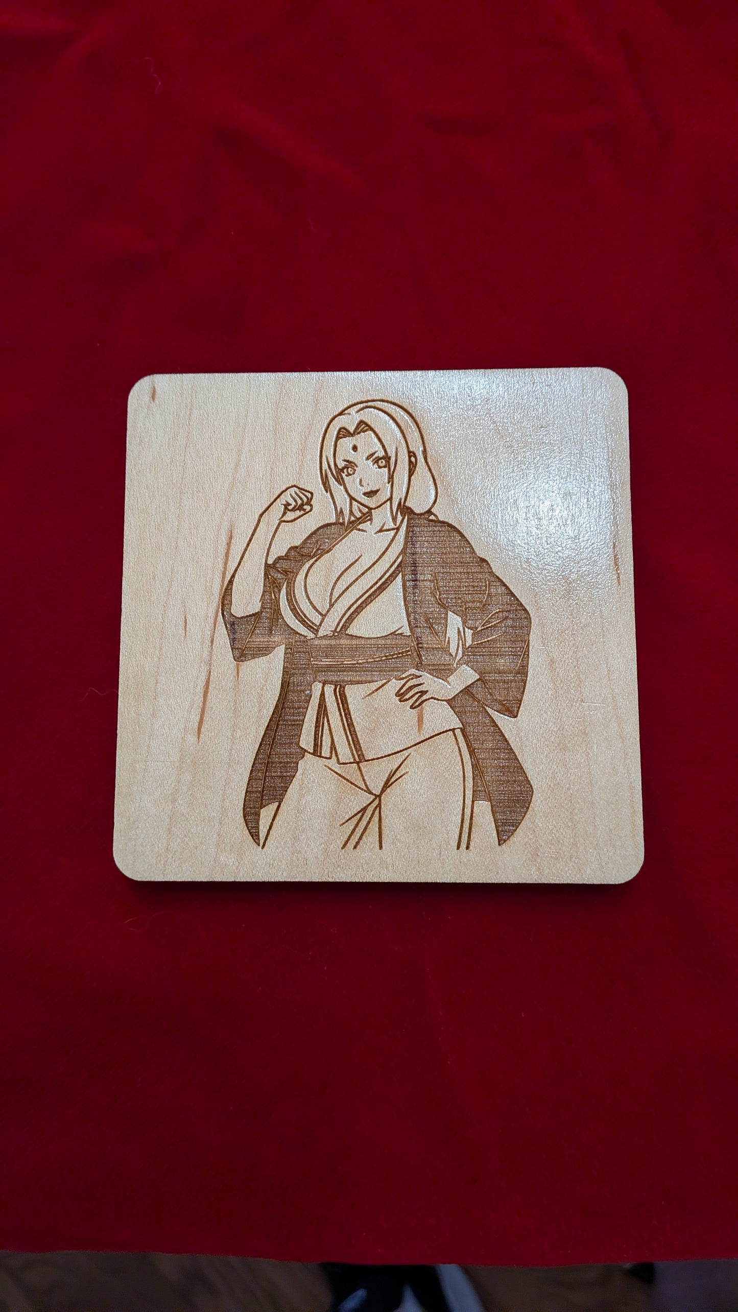 Lady Tsunade SFW moonbrush.arts Collab Coaster